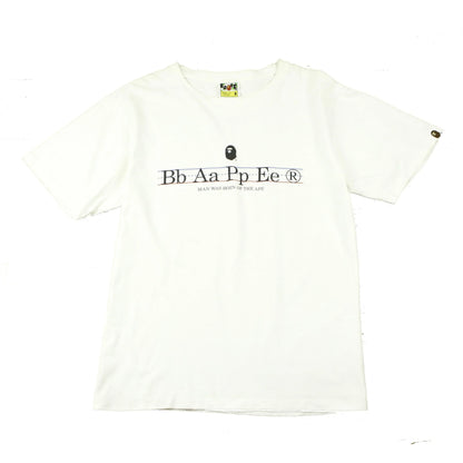 A BATHING APE SPELLING TEE (M)  (M)