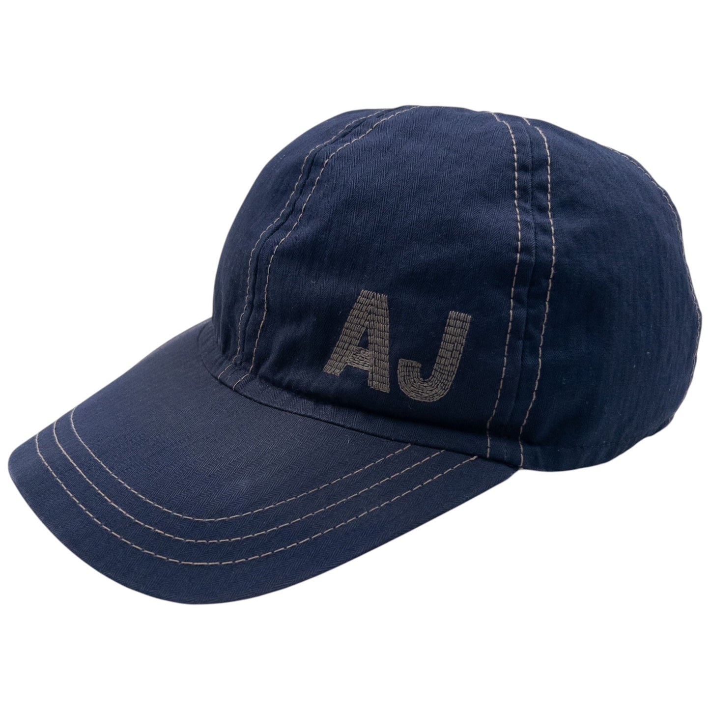 Vintage 2000s Armani Jeans Button Back Embroidered Hat