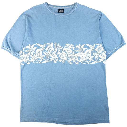 Vintage Stussy Floral Surf Graphic T Shirt Size M