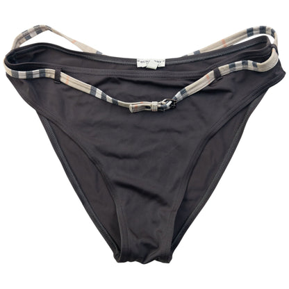Vintage Burberry Nova Check Trim Buckle Bikini Set Womens Size M | Medium, Brown