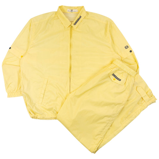 Vintage 90s Balenciaga Golf Snap-Off Sleeve Jacket & Tracksuit Bottoms Set Size L | Large, Yellow