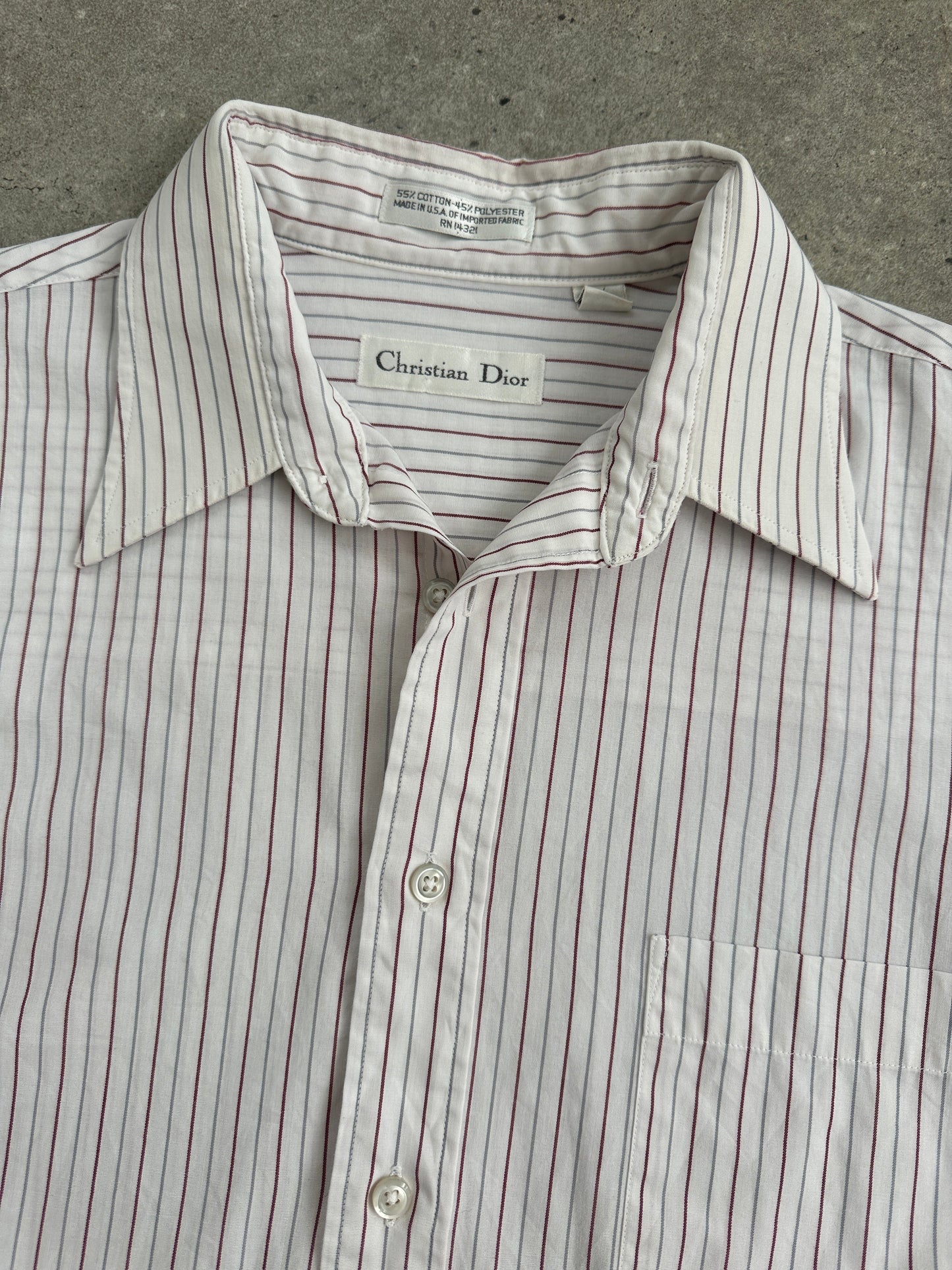 Christian Dior 1990s Cotton Striped Shirt - M