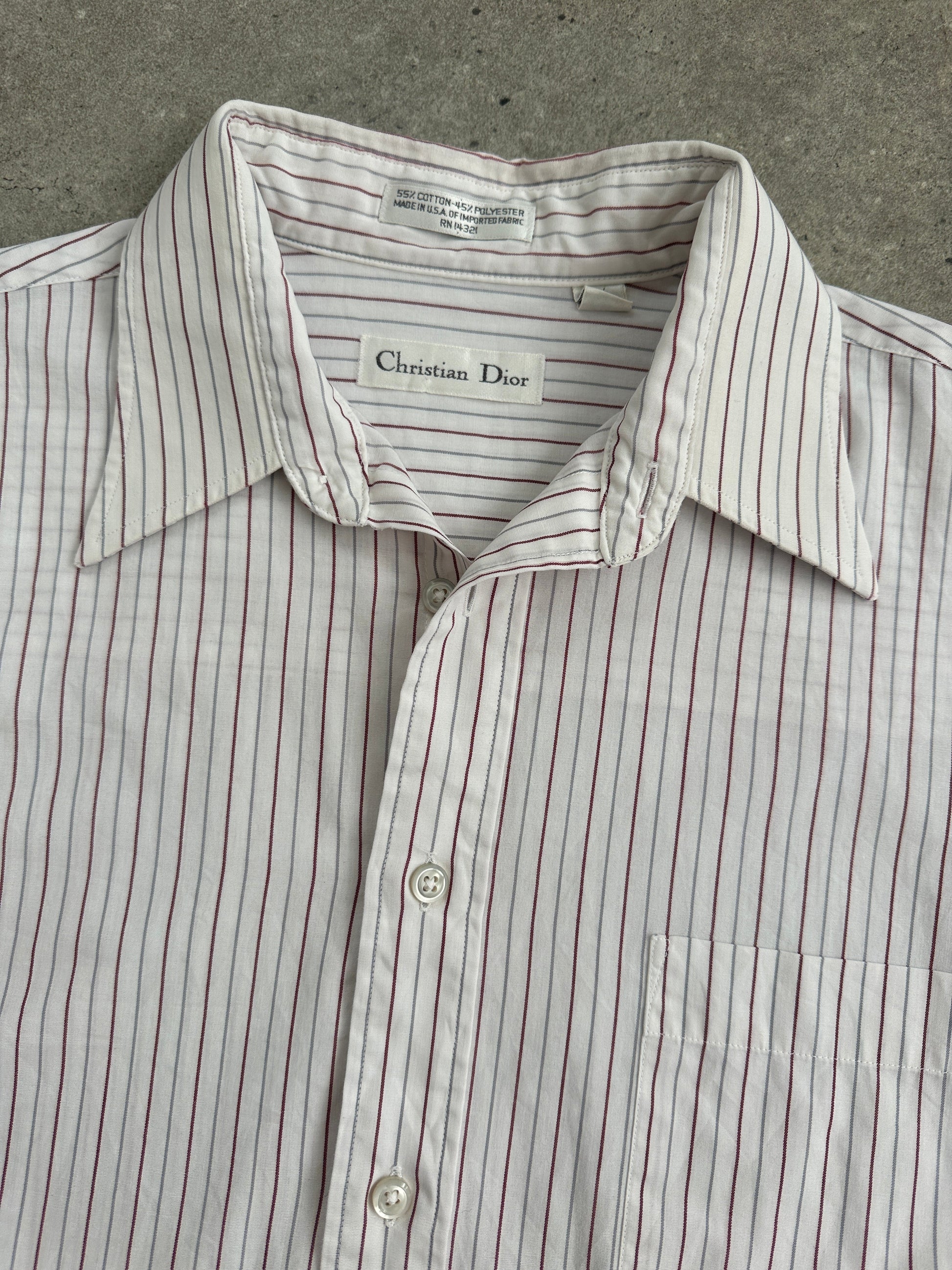Christian Dior 1990s Cotton Striped Shirt - M