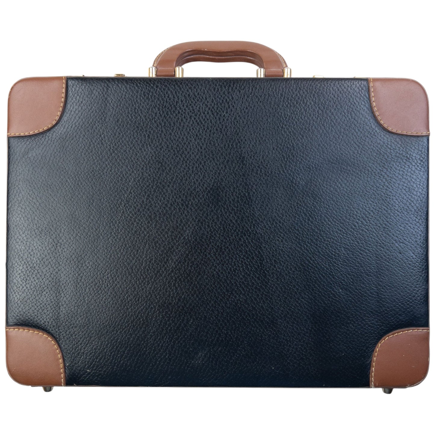 Vintage 80s Gucci Leather Briefcase | O/S, Black