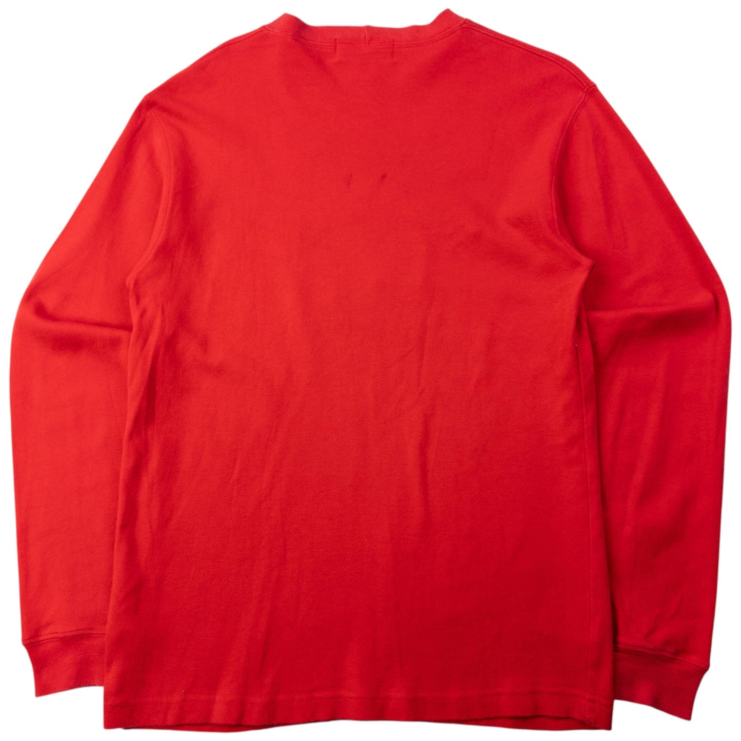 Vintage 90s Burberry Embroidered Thick Long Sleeve T Shirt Size S | Small, Red