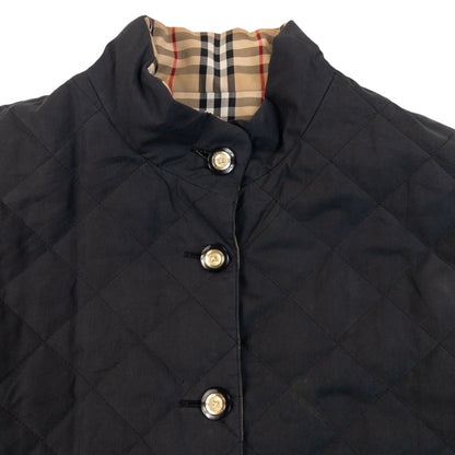 Vintage 90s Burberry Nova Check Quilted Reversible Jacket Size M | Medium, Beige