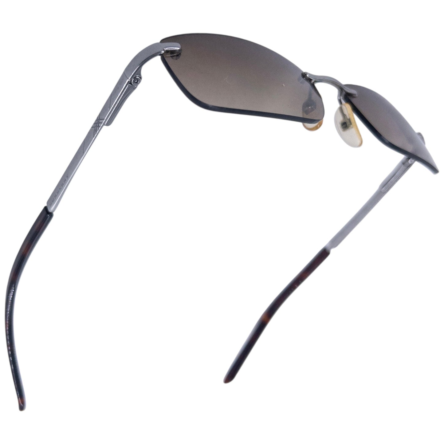 Vintage Burberry Nova Check Rimless Sunglasses