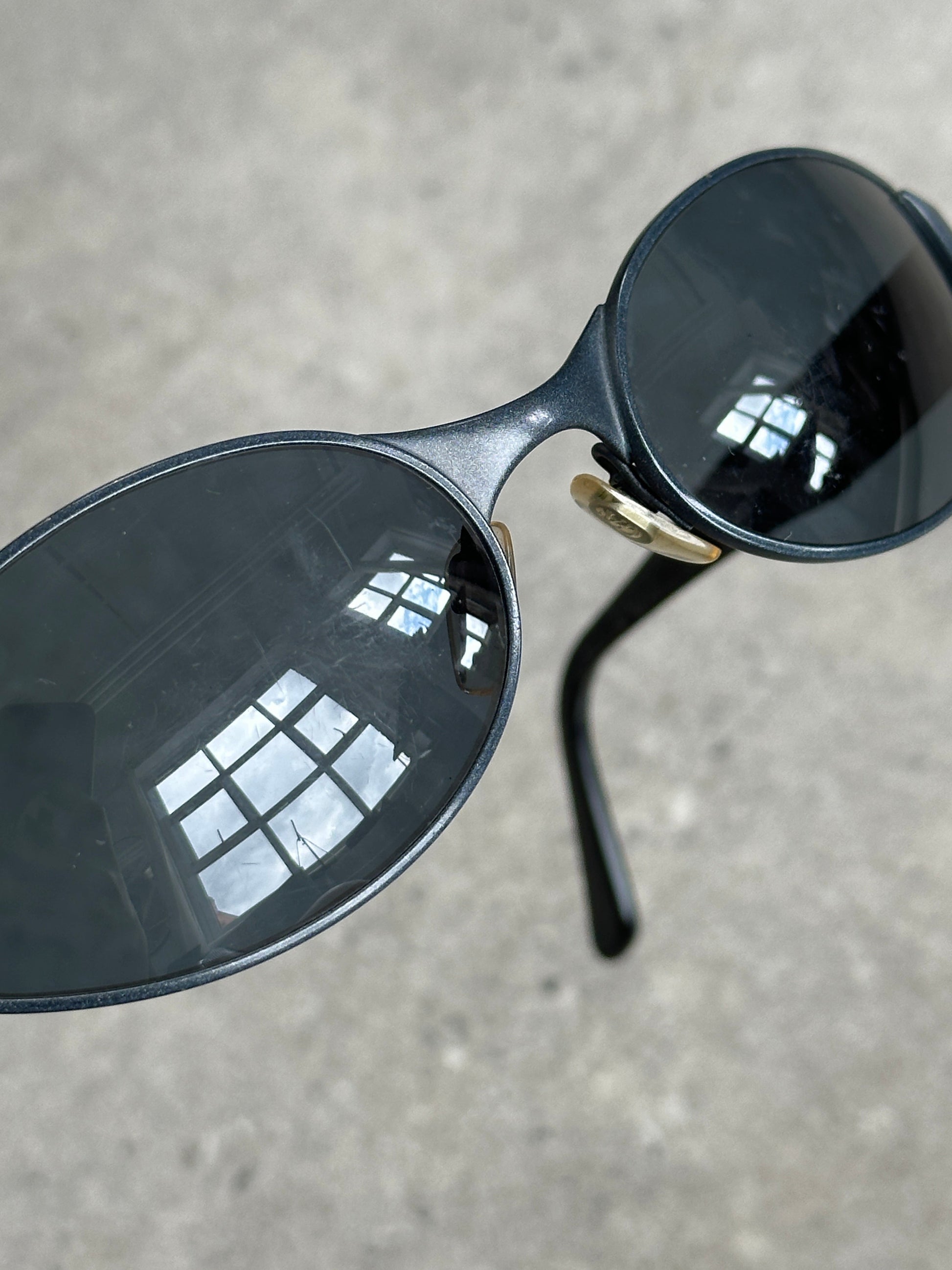 Emporio Armani 1990s Oval Logo Sunglasses