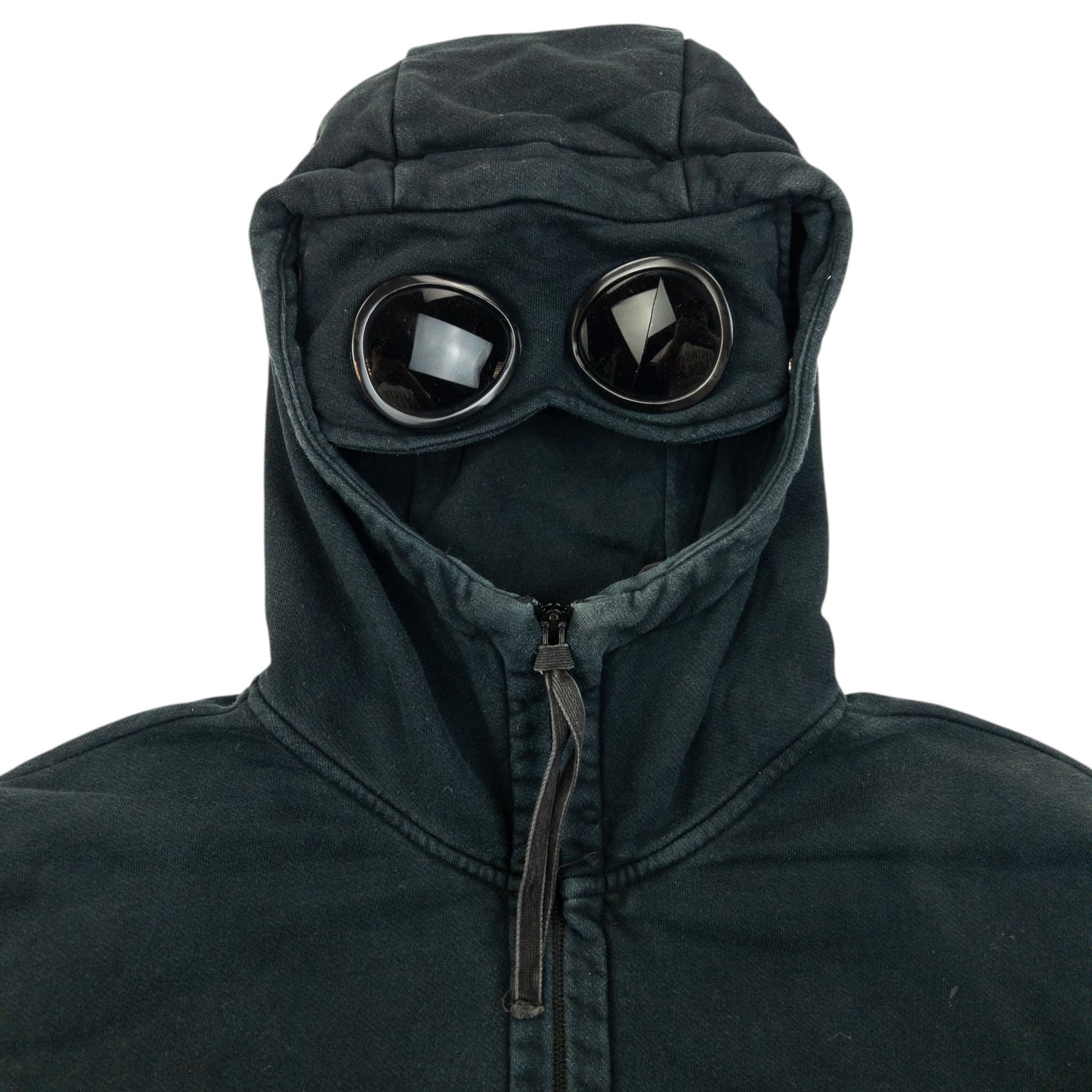 Vintage CP Company Goggle Hood Zip Up Hoodie Size L | Large, Black