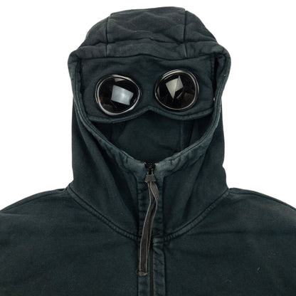 Vintage CP Company Goggle Hood Zip Up Hoodie Size L | Large, Black