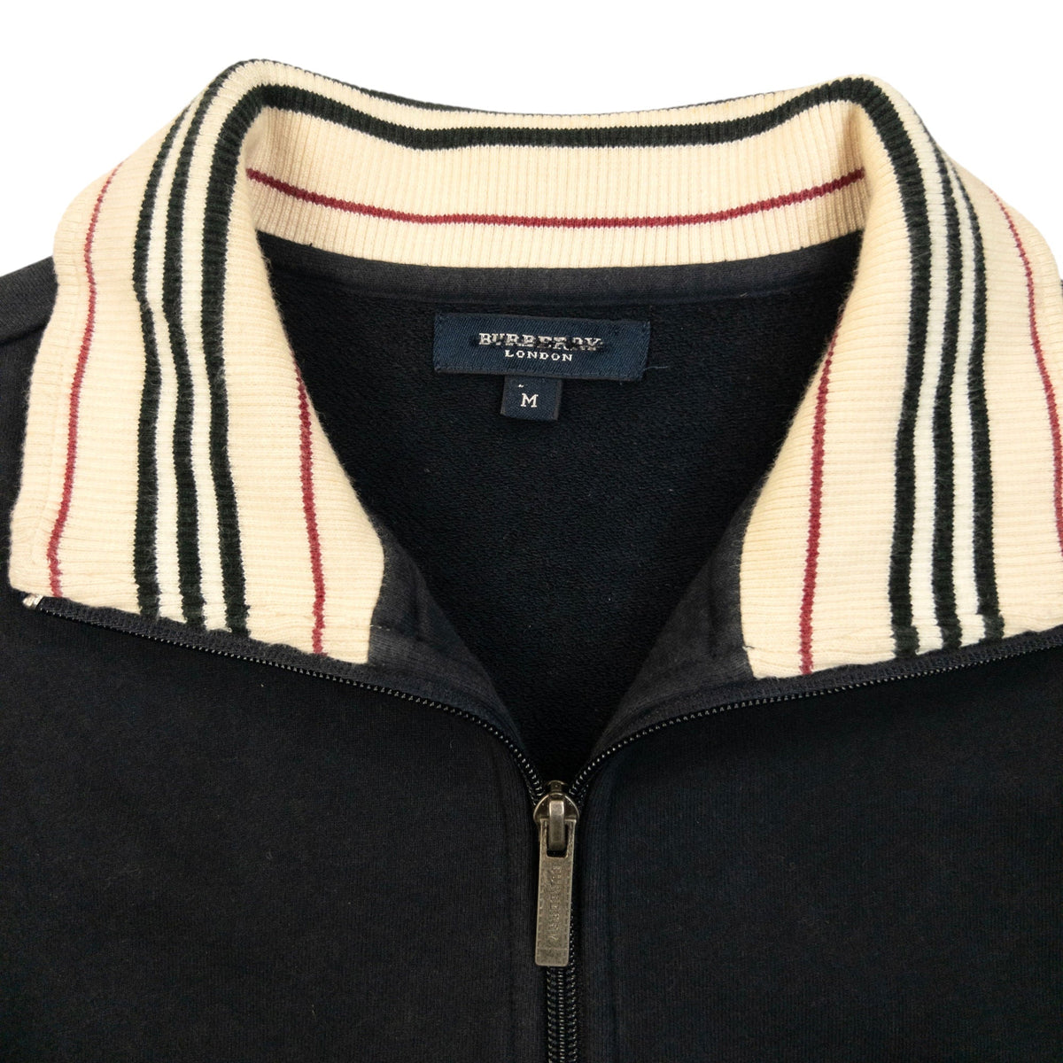 Vintage 2000s Burberry Zip Up Sweatshirt Womens Size M | Medium, Cream