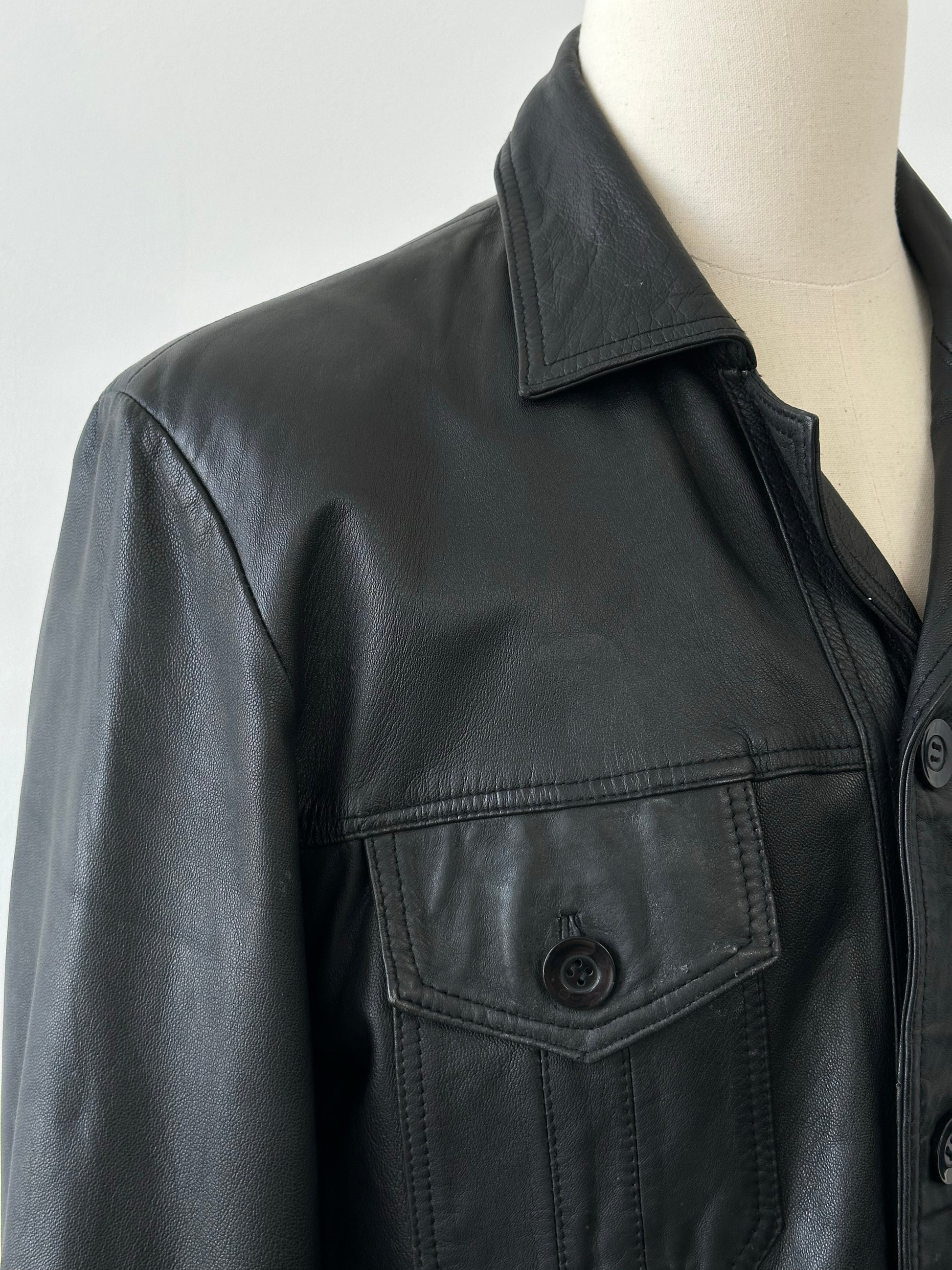 Vintage 1990s Leather Jacket - M