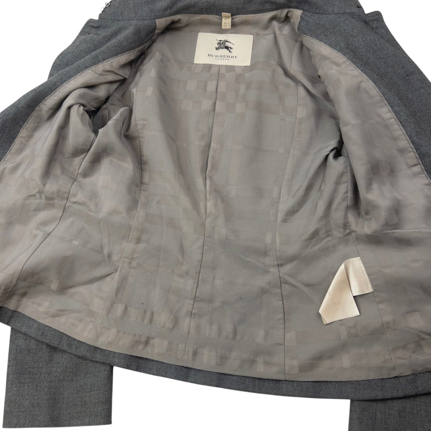 Vintage Burberry Belt Waist Jacket Womens Size S | Small, Grey