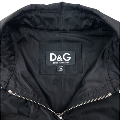 Vintage Dolce & Gabbana Belt Waist Ruffle Jacket Womens Size M | Medium, Black