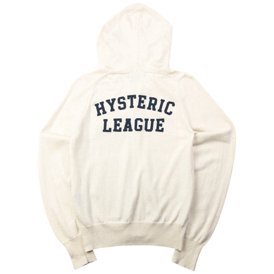 Vintage 2000s Hysteric Glamour League Zip Up Linen Hoodie Womens Size S