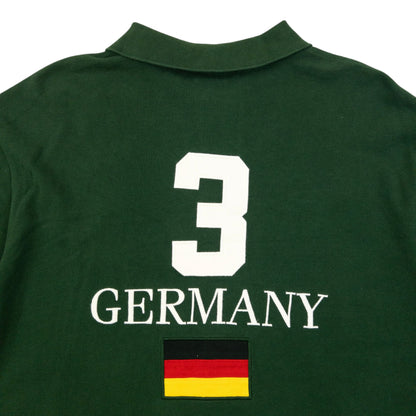 Vintage 90s Polo Ralph Lauren Germany Long Sleeve Polo Shirt Size L | Large, Green