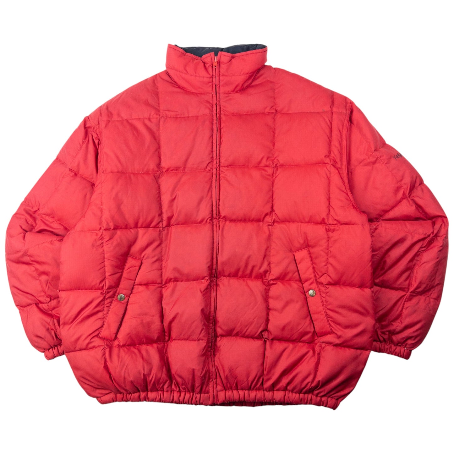 Vintage 90s YSL Yves Saint Laurent Zip Up Puffer Jacket Size XL | XL, Red