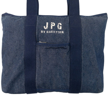Vintage 2000s Jean Paul Gaultier JPG Denim Shoulder Bag | O/S, Navy