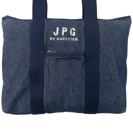 Vintage 2000s Jean Paul Gaultier JPG Denim Shoulder Bag | O/S, Navy