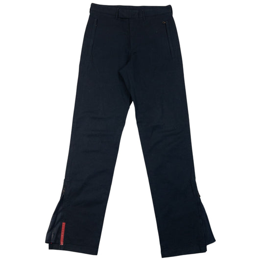 Vintage 2000s Prada Sport Zip Cuff Trousers Size W27 | W27, Black
