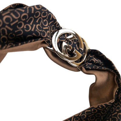 Vintage 2000s Gucci Monogram Silk Neck Scarf | O/S, Multicoloured