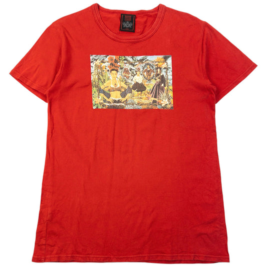 Vintage 90s Jean Paul Gaultier Classique Frida Kahlo Graphic T Shirt Womens Size M | Medium, Red