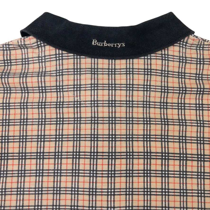 Vintage Burberry Nova Check Polo Shirt Size XL