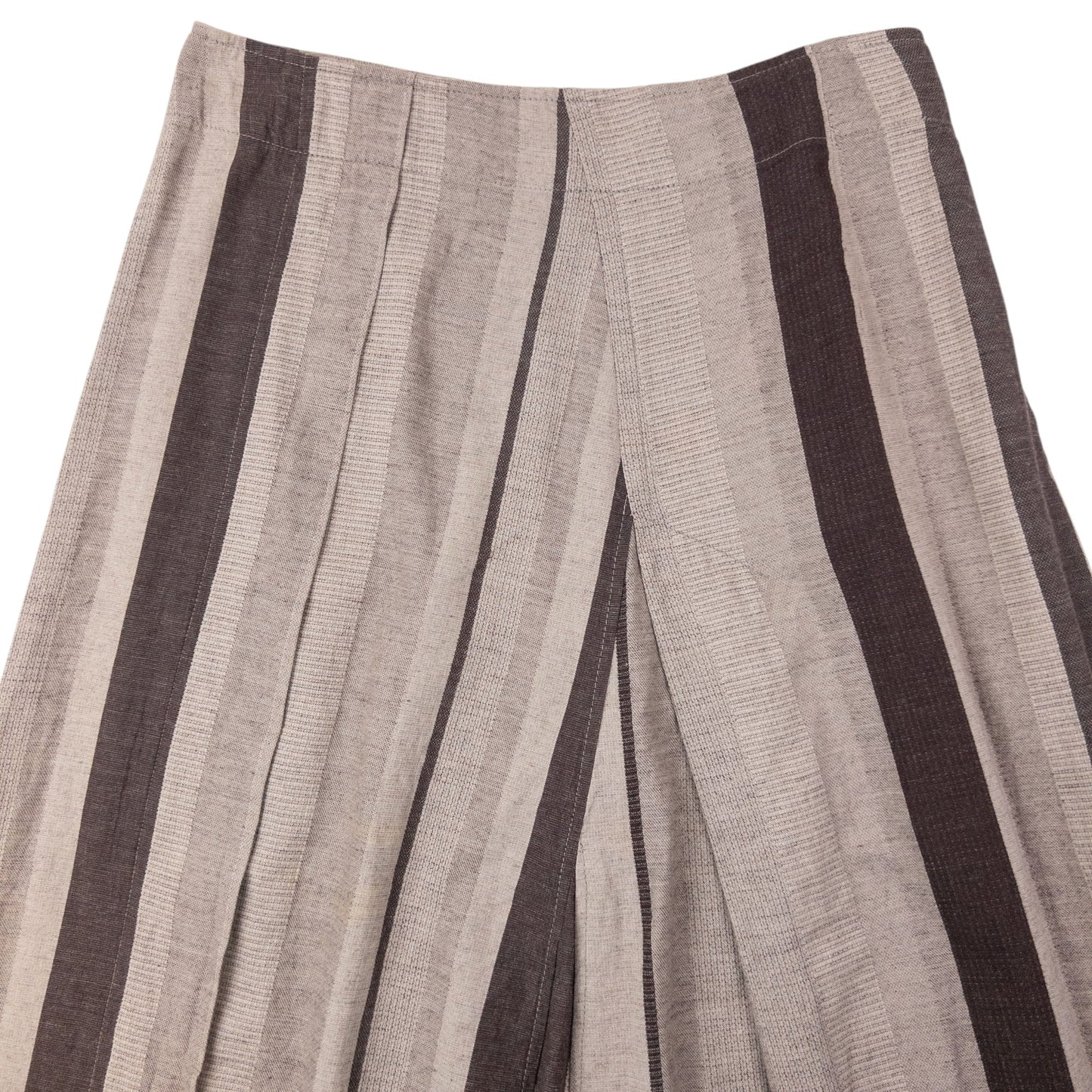 Vintage 90s Plantation By Issey Miyake Striped Skirt Womens Size W27 | W27, Beige