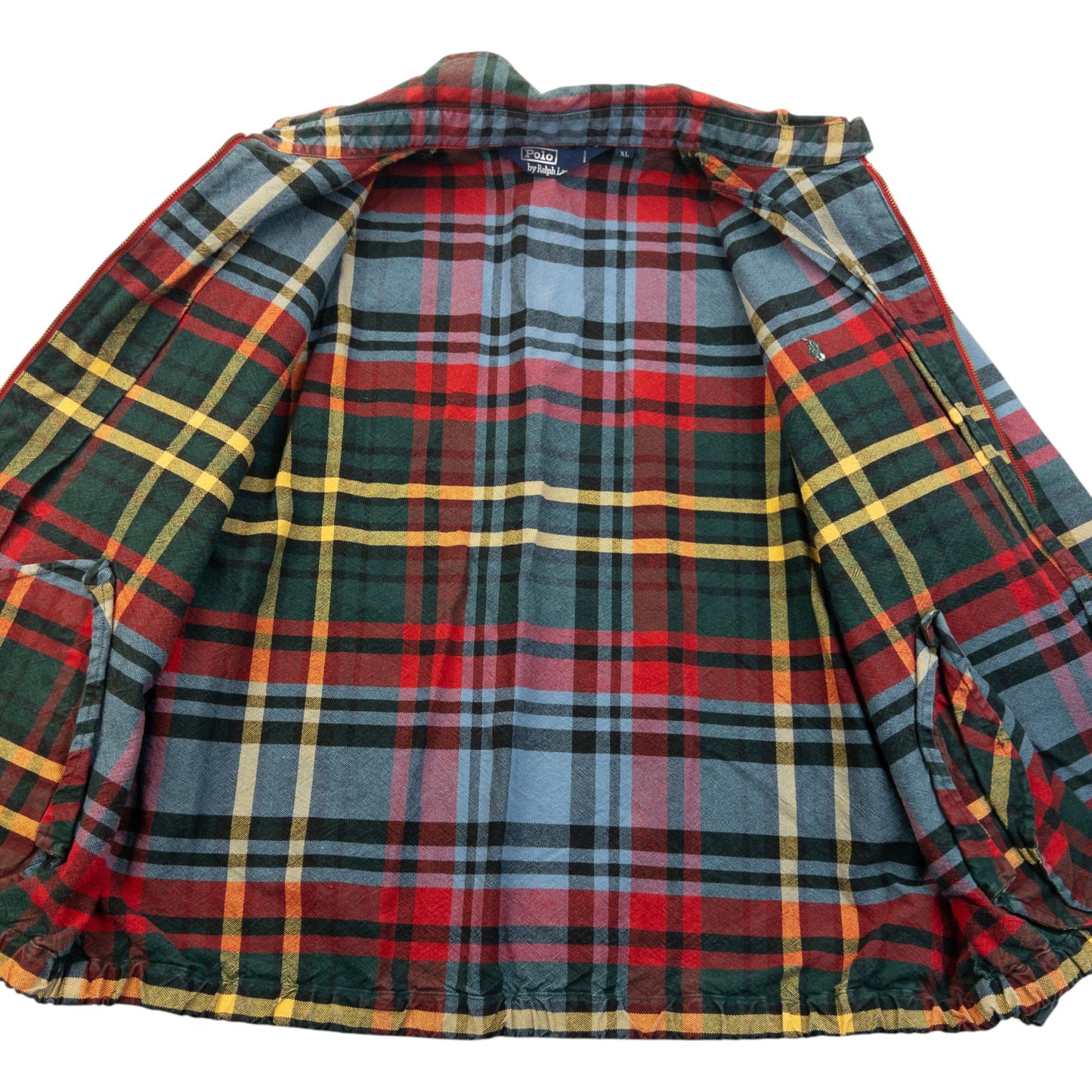 Vintage 90s Polo Ralph Lauren Checkered Jacket Size XL | XL, Red