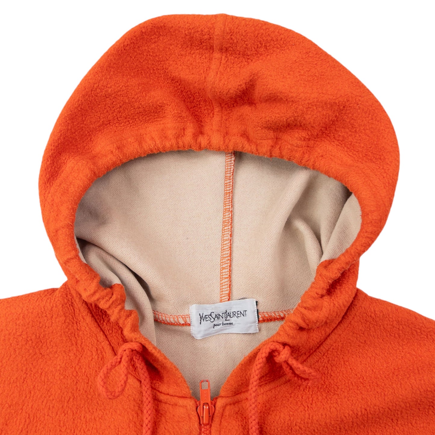 Vintage 2000s YSL Yves Saint Laurent Zip Up Fleece Jacket Size XXL | XXL, Orange
