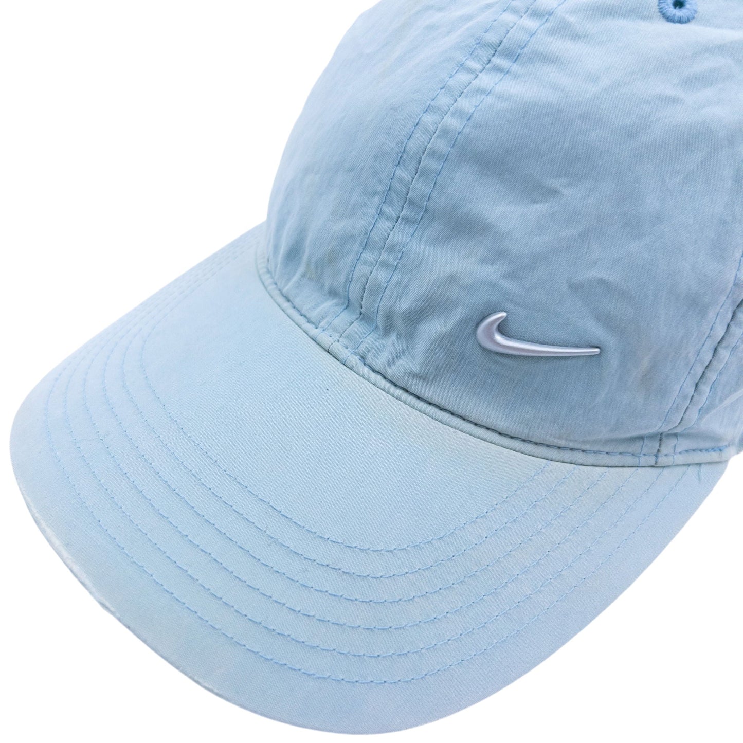 Vintage 2000s Nike Metallic Swoosh Hat | O/S, Blue