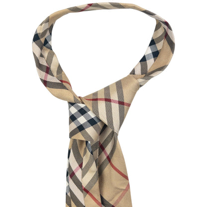 Vintage 2000s Burberry Nova Check Silk Tie | O/S, Beige
