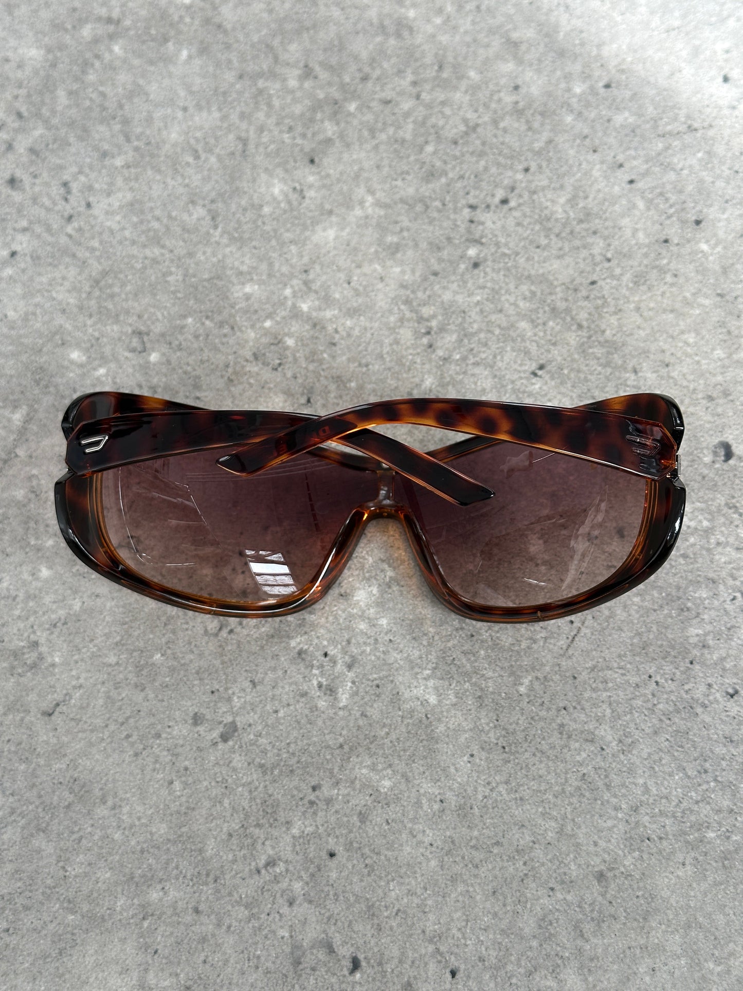 Diesel 2000s Oversized Shield Logo Sunglasses