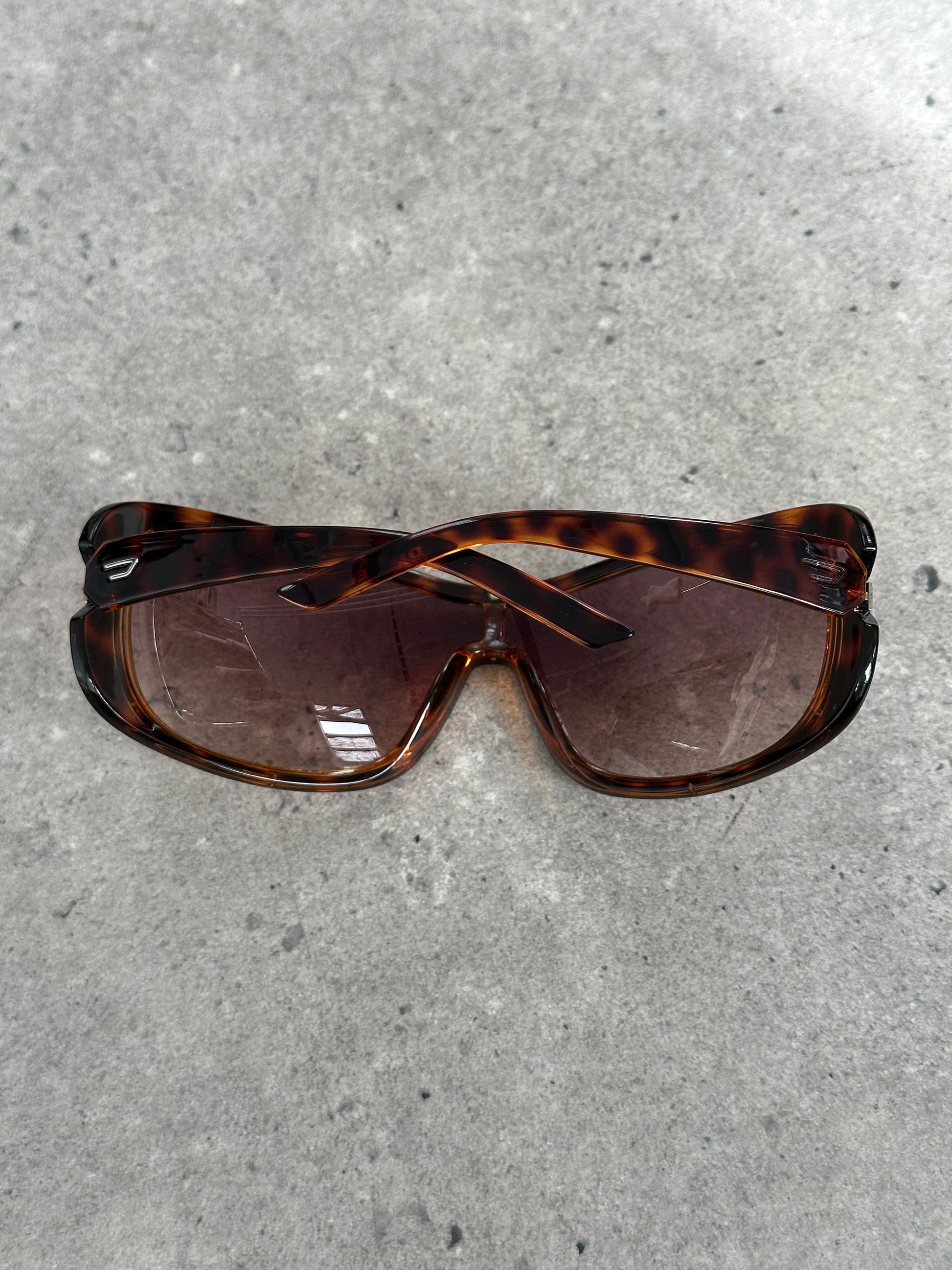 Diesel 2000s Oversized Shield Logo Sunglasses