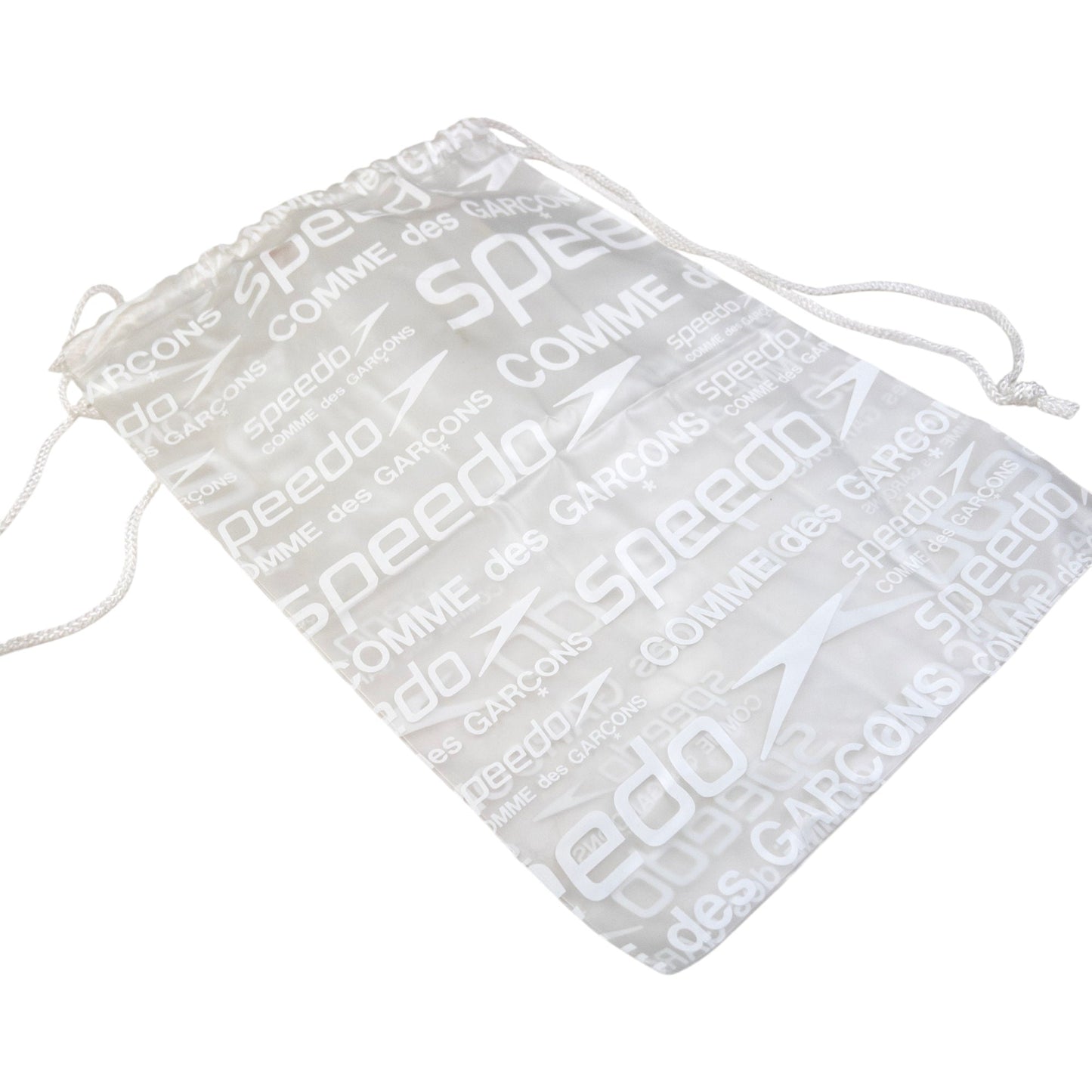 Vintage Comme Des Garçons X Speedo Clear Monogram Drawstring Bag
