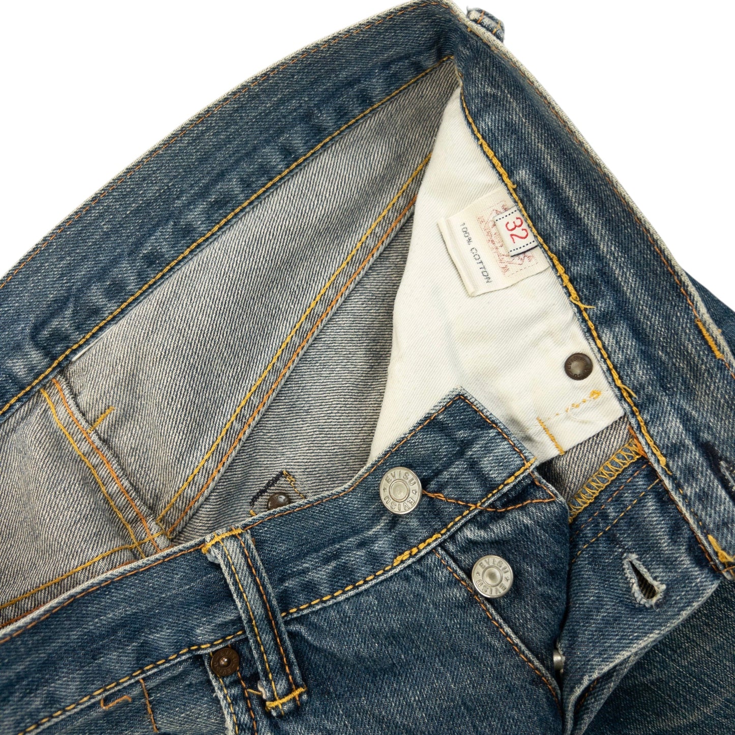 Vintage 2000s Evisu Double Dragon Gull Japanese Denim Jeans Size W31 | W31, Multicoloured
