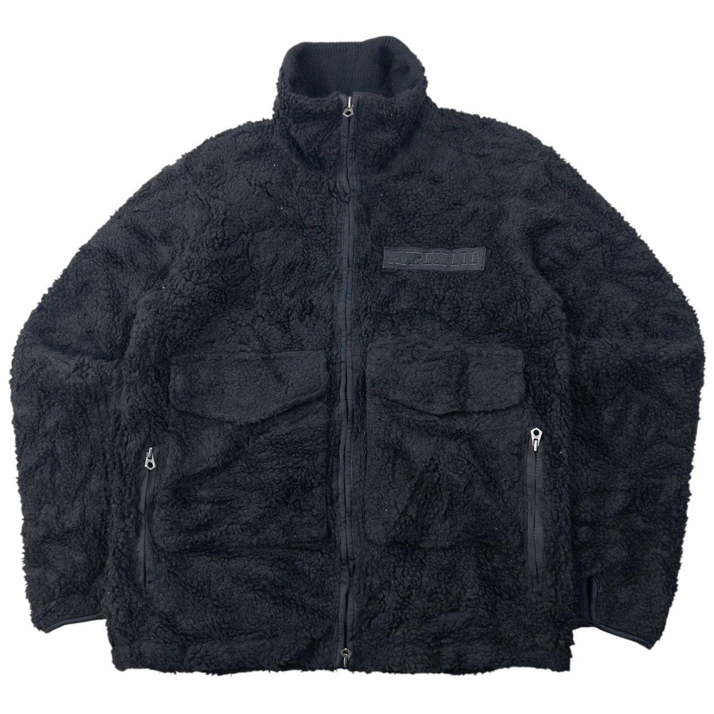 Vintage 2000s AVIREX Zip Up Fleece Jacket Size M | Medium, Black