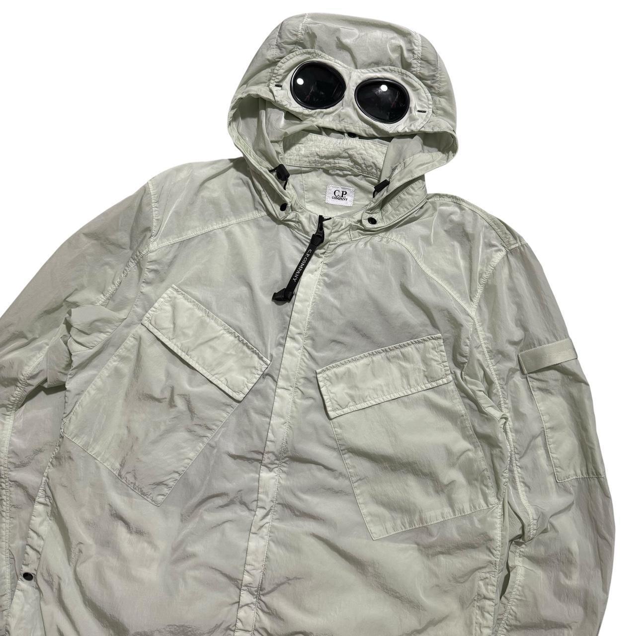 CP Company Lime Green Nylon Goggle Jacket | Large, Green