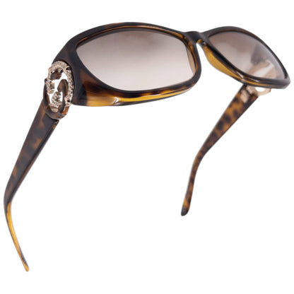 Vintage 2000s Gucci Diamanté Tortoise Shell Sunglasses | O/S, Brown