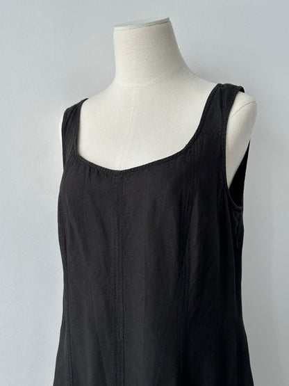 Max Mara Weekend 2000s Pure Linen Floor Length Dress - M-L