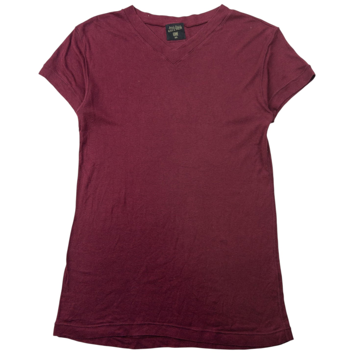 Vintage 90s Jean Paul Gaultier Homme T Shirt Womens Size M | Medium, Burgundy