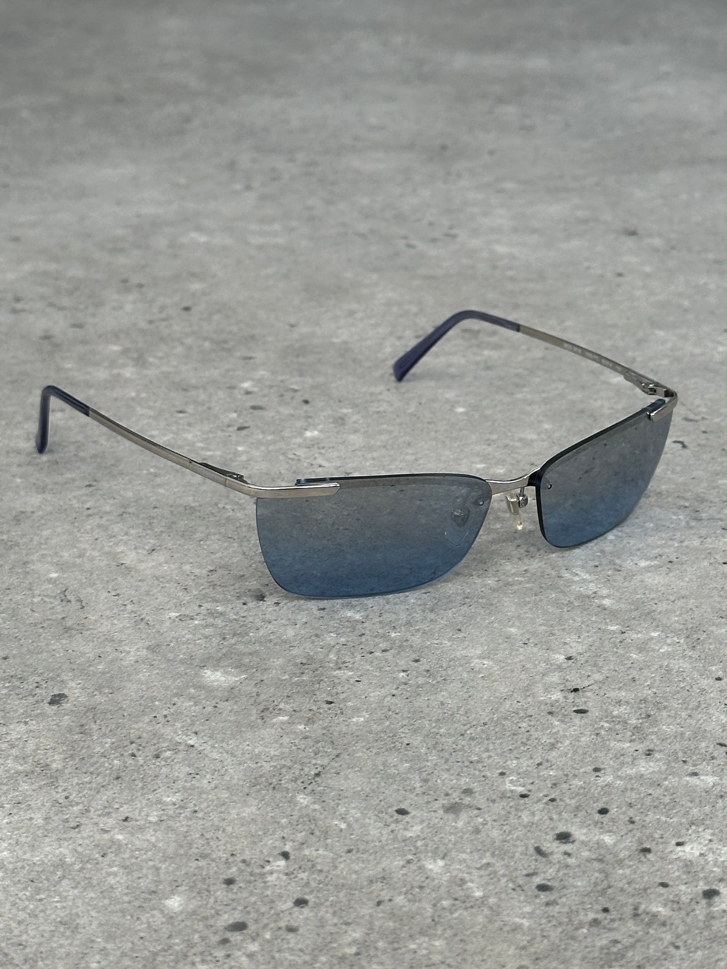 Versace 2000s Rimess Rectangular Sunglasses