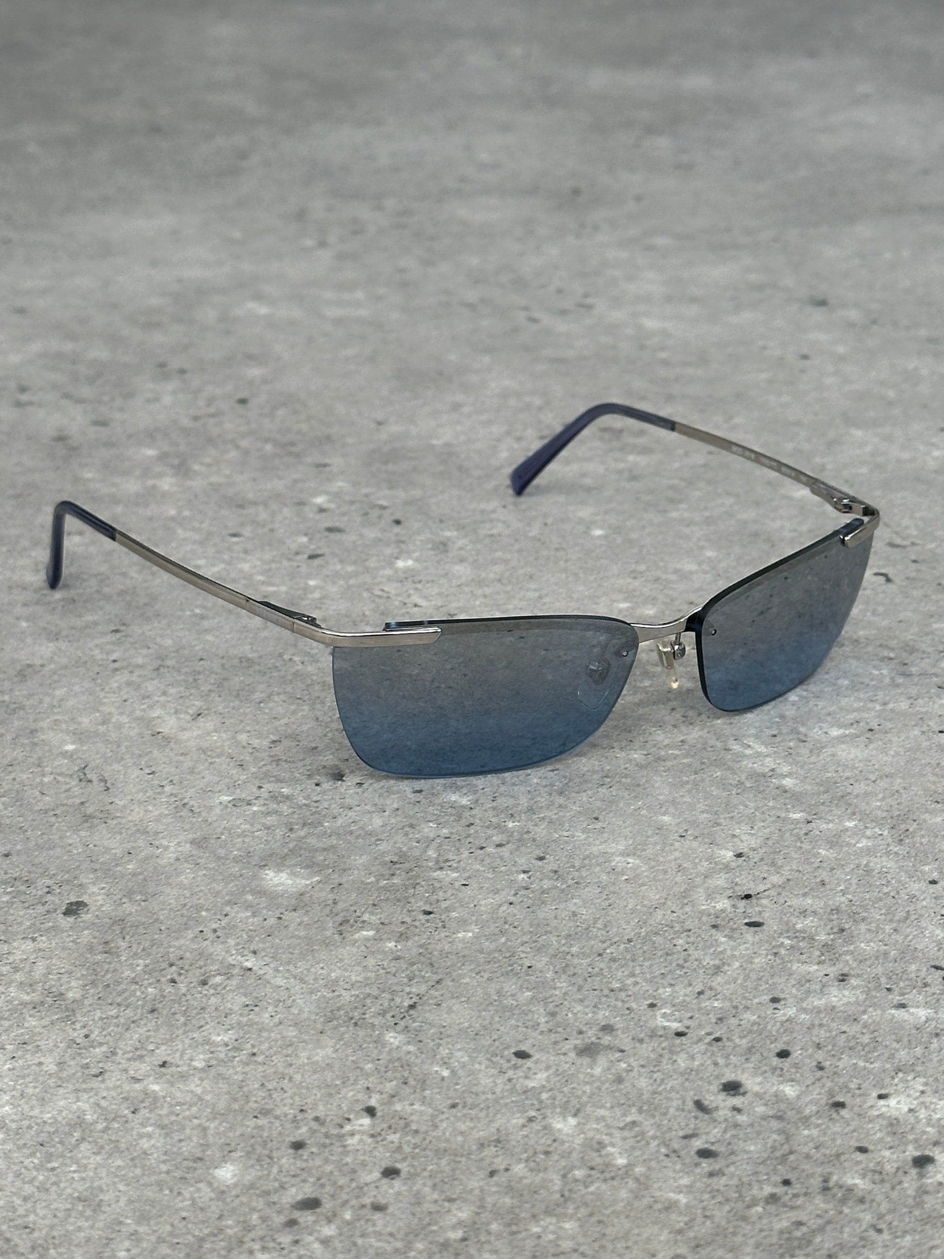 Versace 2000s Rimess Rectangular Sunglasses