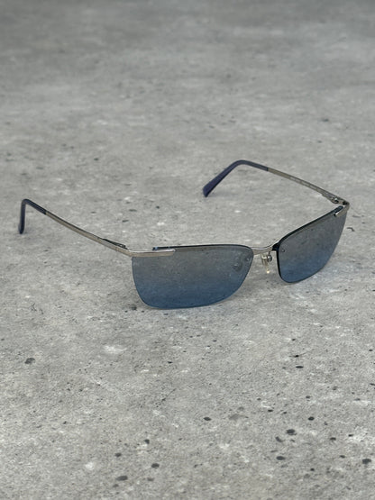 Versace 2000s Rimess Rectangular Sunglasses