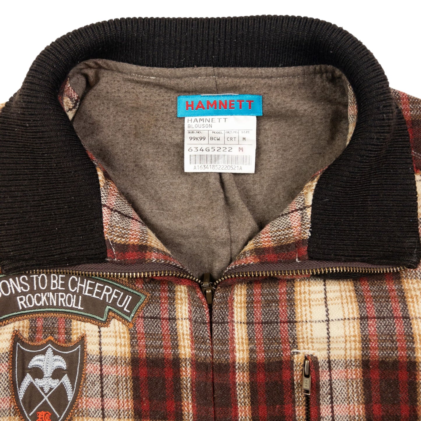 Vintage Katharine Hamnett Rock'N'Roll Checkered Jacket Size M