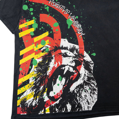 Vintage Stussy Positive Vibration Lion Graphic T Shirt Size XXL