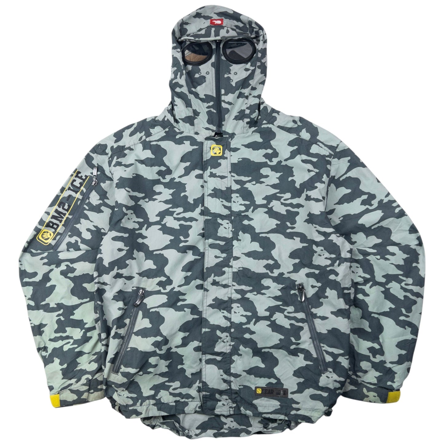 Vintage BEAR BM2-ICE Camo Goggle Hood Jacket Size L | Large, Multicoloured