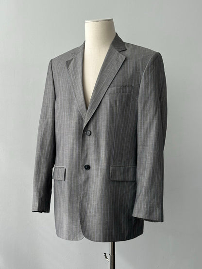 Loro Piana x Coldes 1990s Linen Striped Blazer - 40R