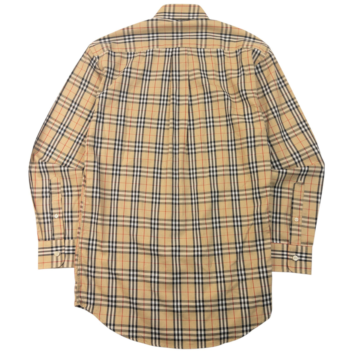 Vintage 2000s Burberry Nova Check Long Sleeve Button Up Shirt Size S | Small, Beige