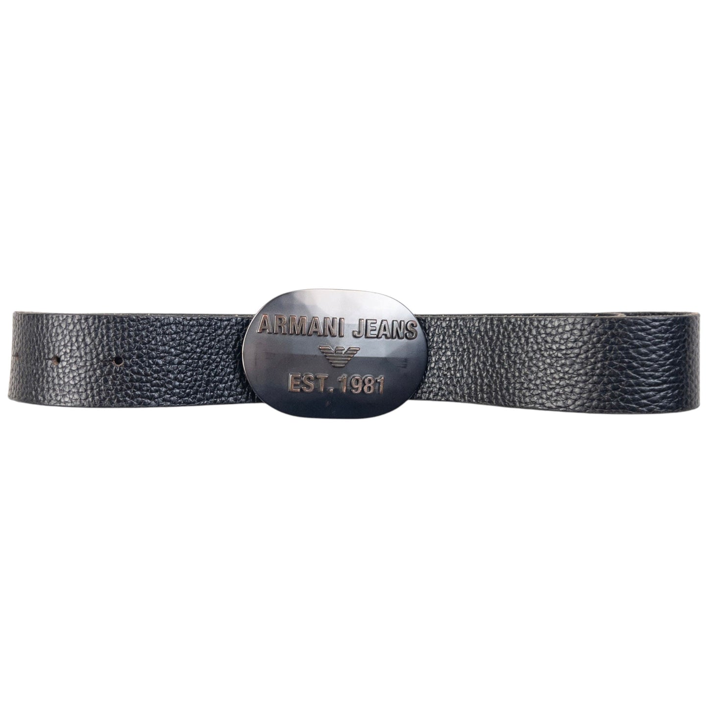 Vintage 2000s Armani Jeans Leather Belt Size XL | XL, Black